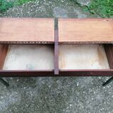 Vintage school desk coffee table with chests