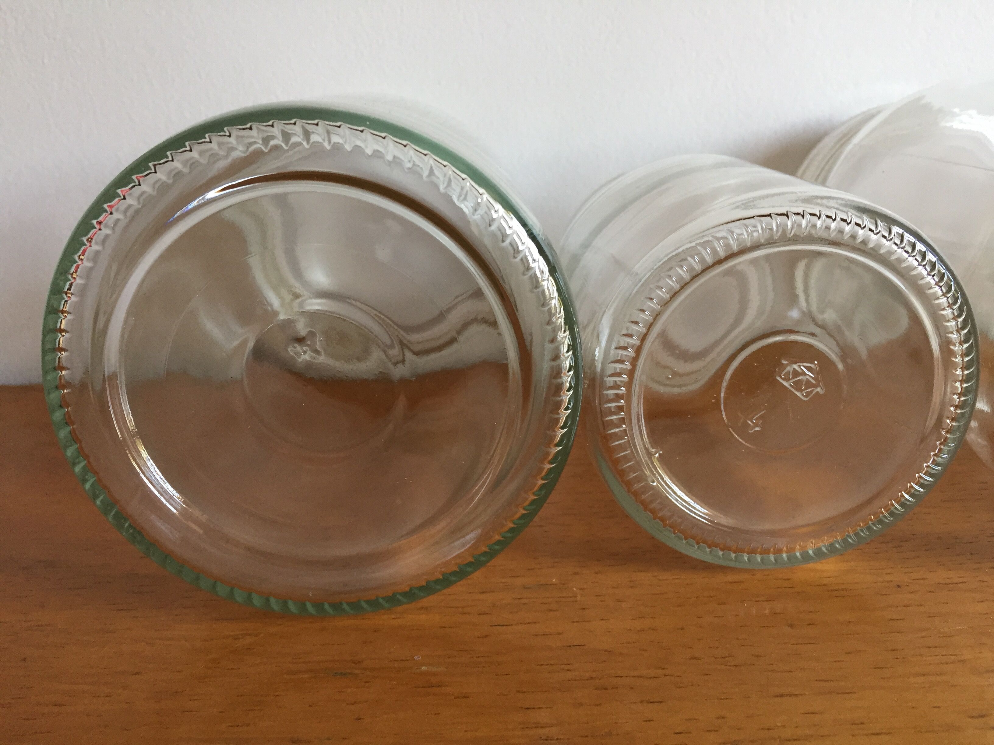 Lot of 4 vintage glass jars
