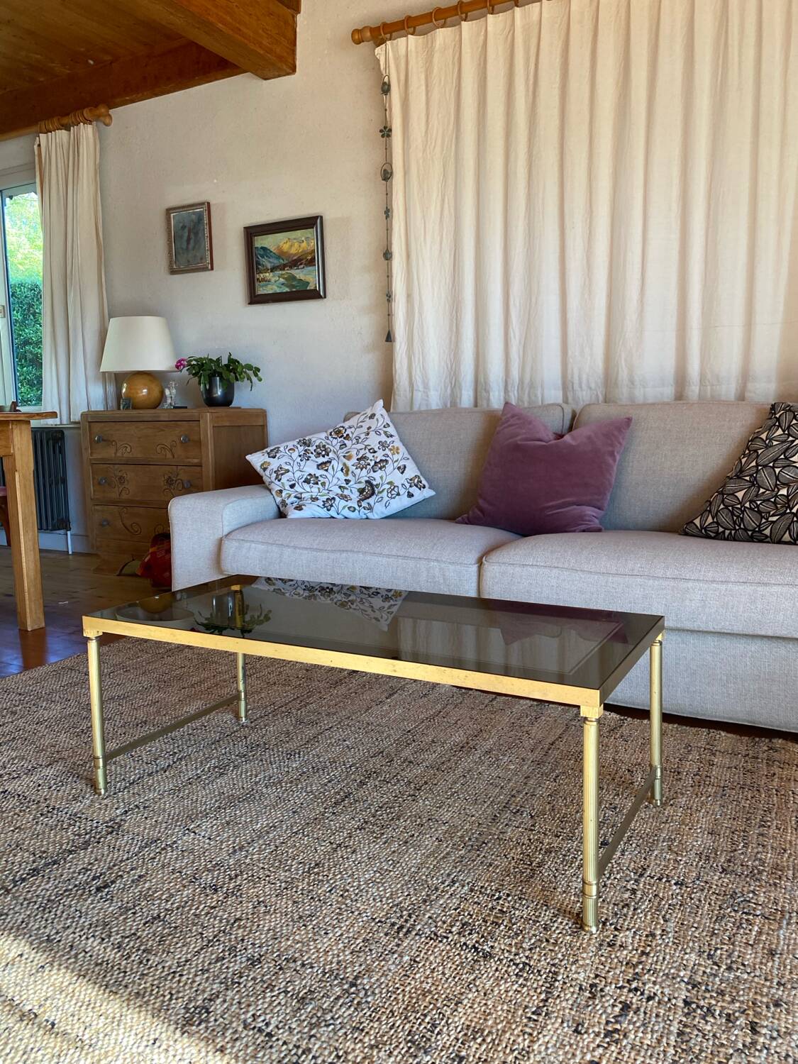 Vintage brass coffee table