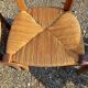 6 old straw chairs