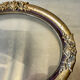 Antique Wooden gilded colored Oval  Picture Frame with glass