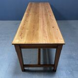 Large antique drapery fabric table