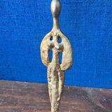 Female subject in gilded bronze, 1999 signed Claudine Berechel