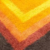 Vintage designer rug 1970 French cubist