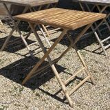 Foldable bamboo bistro table from the 1990s