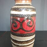 Vase en céramique Allemagne de l'ouest, céramique à lave grasse, années 70 par Scheurich