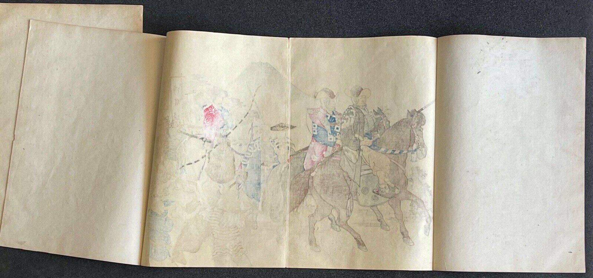 Samurai on horseback returning from hunting by Toyohara Chikanobu (1838-1912) Japan 1897