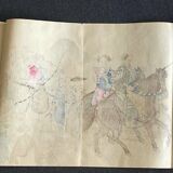 Samurai on horseback returning from hunting by Toyohara Chikanobu (1838-1912) Japan 1897