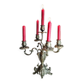 Antique five branch candelabra