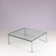 1960s coffee table with chrome frame and glass top by Hank Kwint for Metaform Netherlands