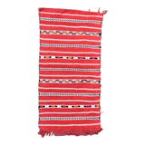 Red Moroccan kilim carpet