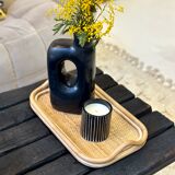 Rattan top and medium-sized canning