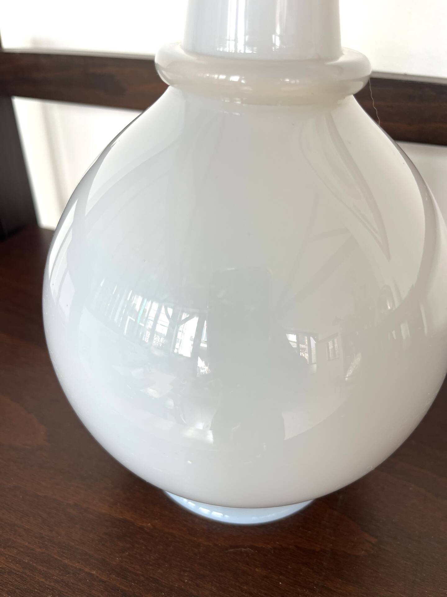 Opaline glass carafe vase Charles X