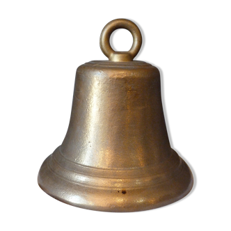 Cloche en bronze laitonné