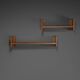 Beautiful oak wood Giuseppe Rivadossi shelves, Italy 1970s