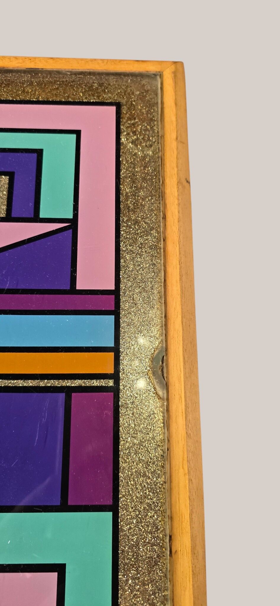 Vintage bistro table with painted top Bing, Cannes, 1990s