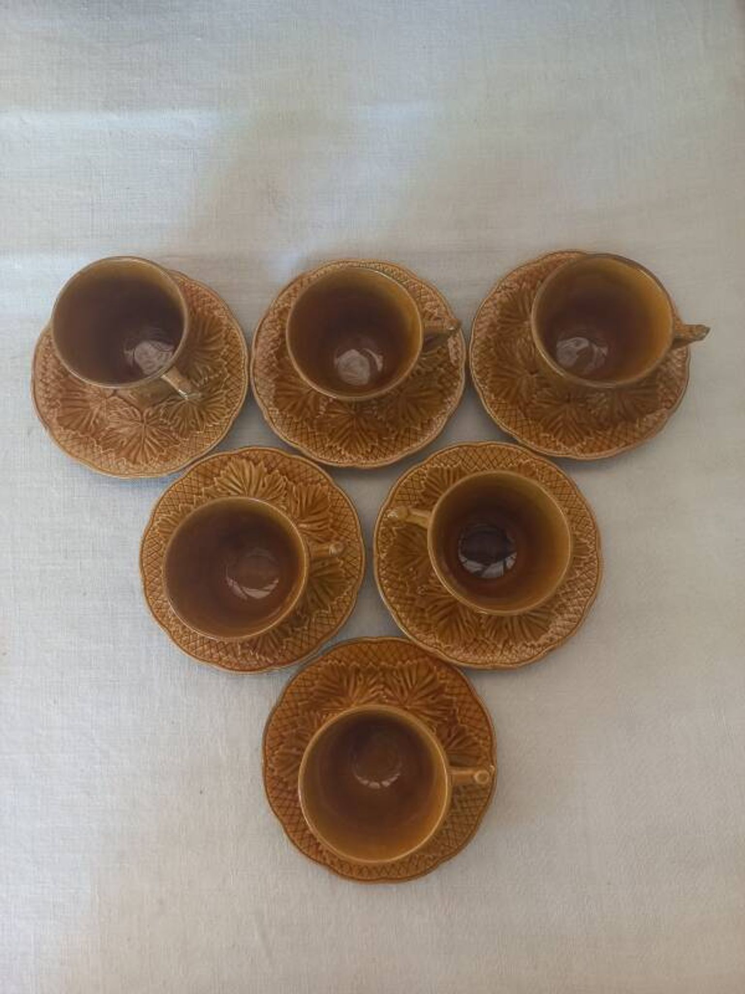Cups and saucers coffee service Gien Primefleur