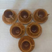 Cups and saucers coffee service Gien Primefleur