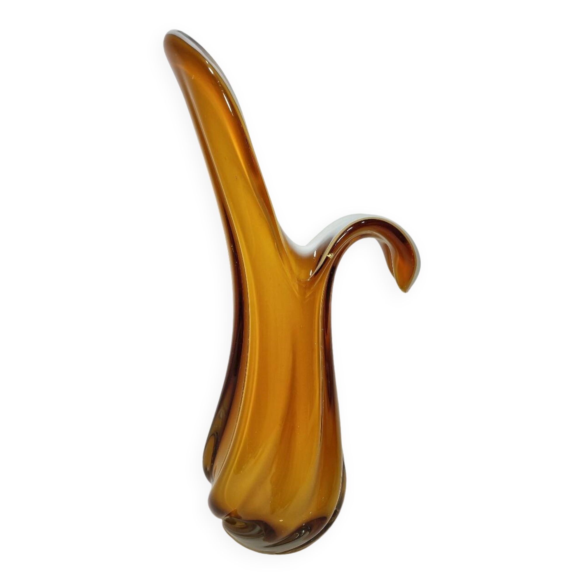 Jarrón de cristal de Murano. Italia, 1960s.