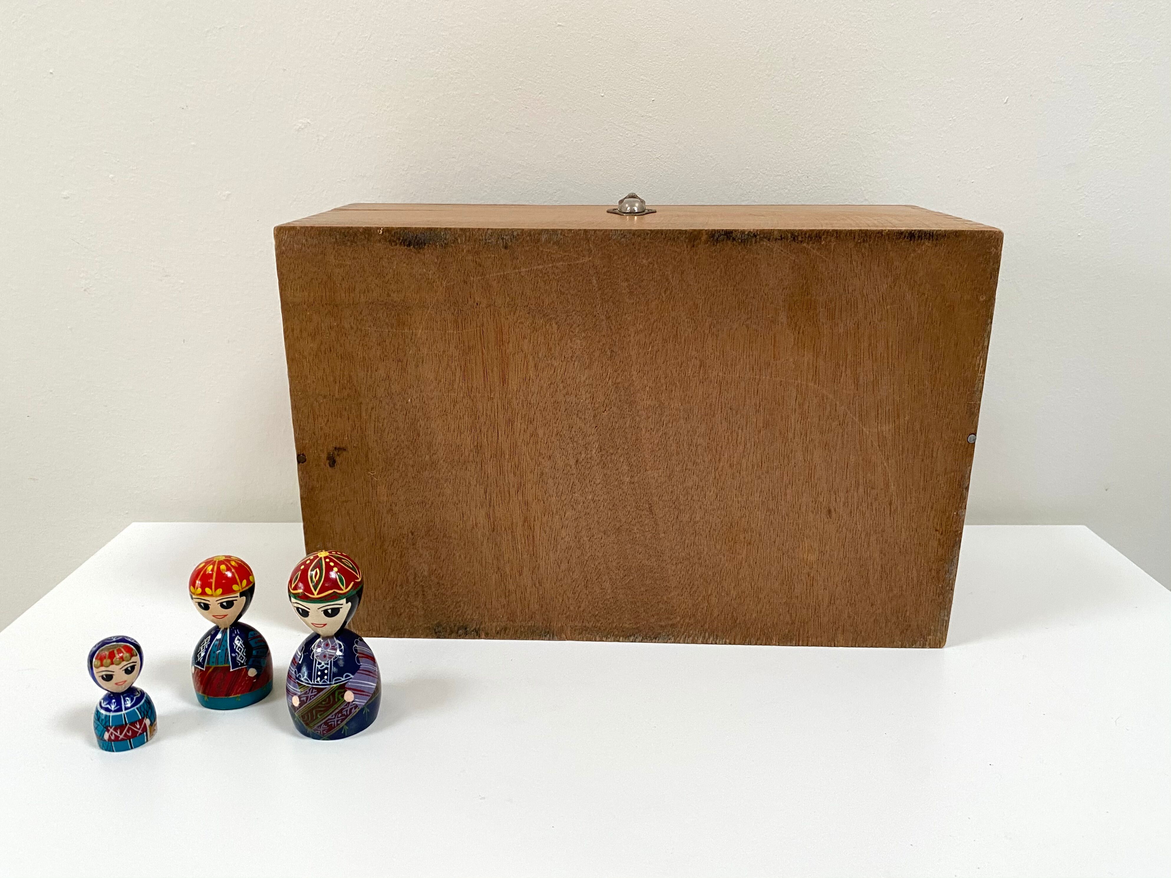 Old wooden box from the 70s