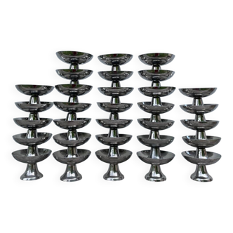 30 stainless steel cups 1970 Guy Degrenne