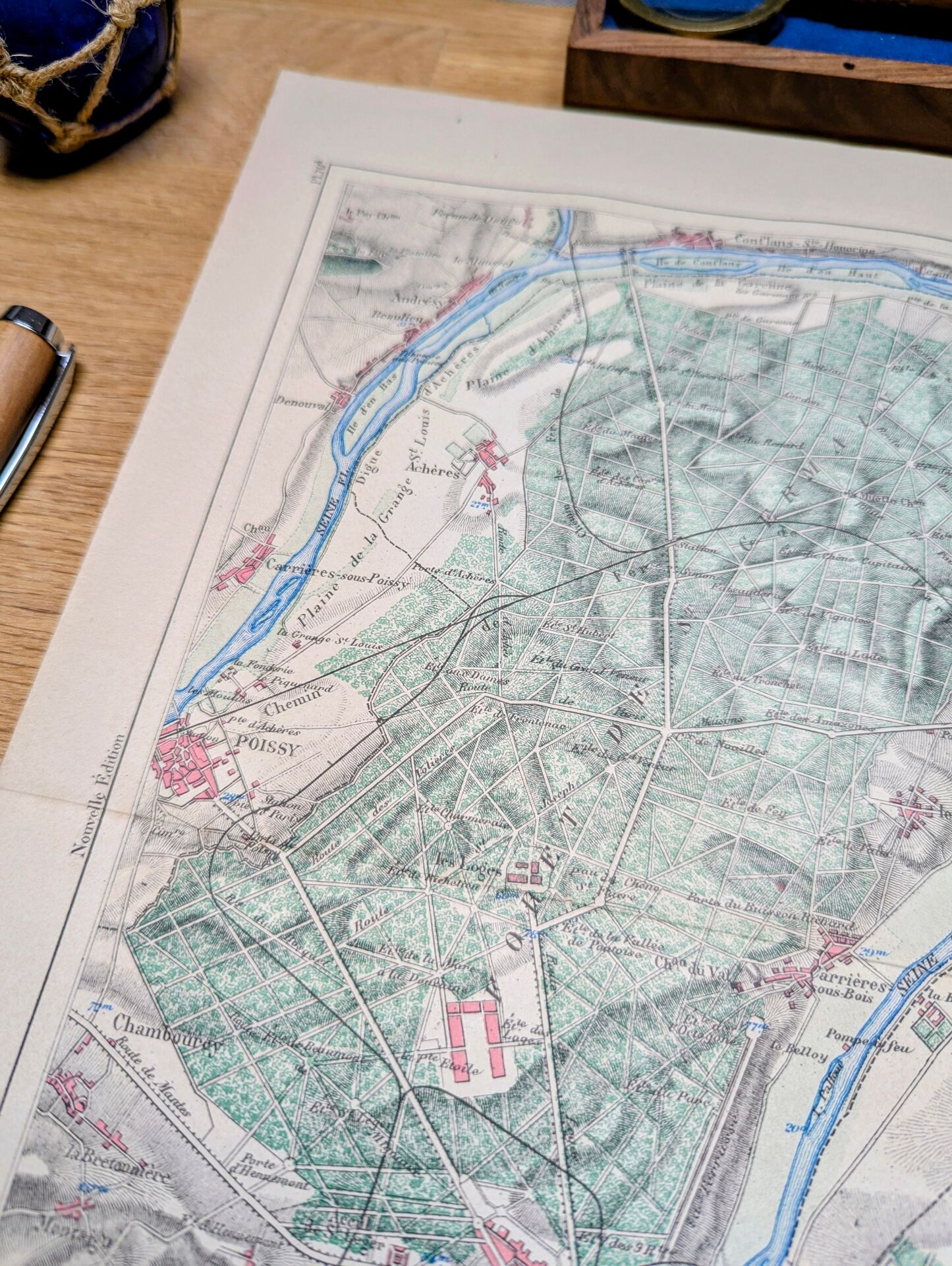 Saint-Germain-en-Laye, printed map from 1883.