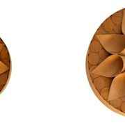 Handcrafted Swedish wooden wall sconces, set of 2