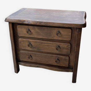 Solid elm aranjou chest of drawers