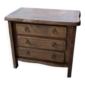Solid elm aranjou chest of drawers