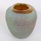 Vintage Glass Art Vase Hand Blown Iridescent Rainbow Gold