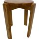 Mid century pinewood stool, minimalistic design 1960s