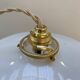Pair of vintage white opaline pendant lights