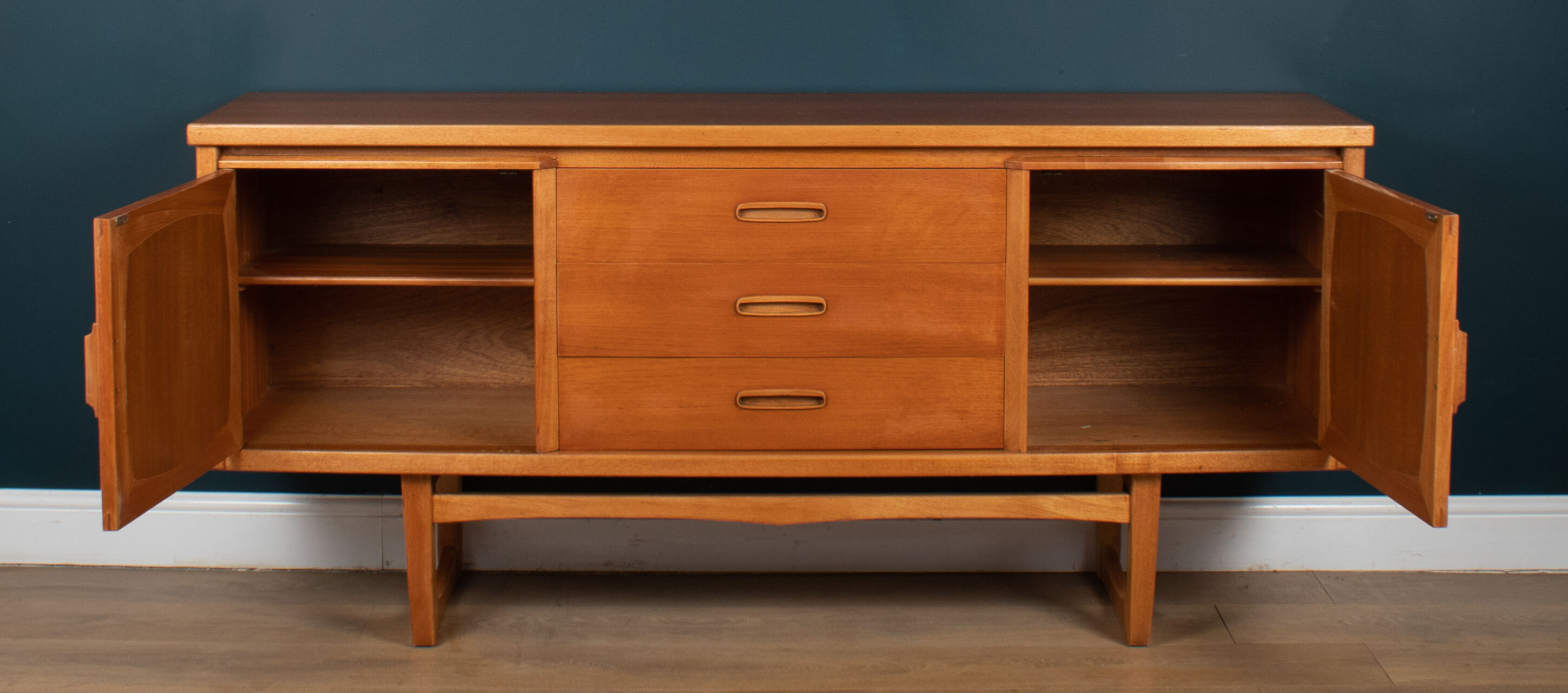 Retro Teak 1960s Jentique Sideboard On Sledge Legs