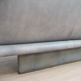 Vintage 3-seater sofa by Marzio Cecchi in ribbed leather 1970s