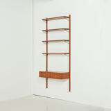 Scandinavian vintage wall unit with a console in the style of Poul Cadovius, 1960s