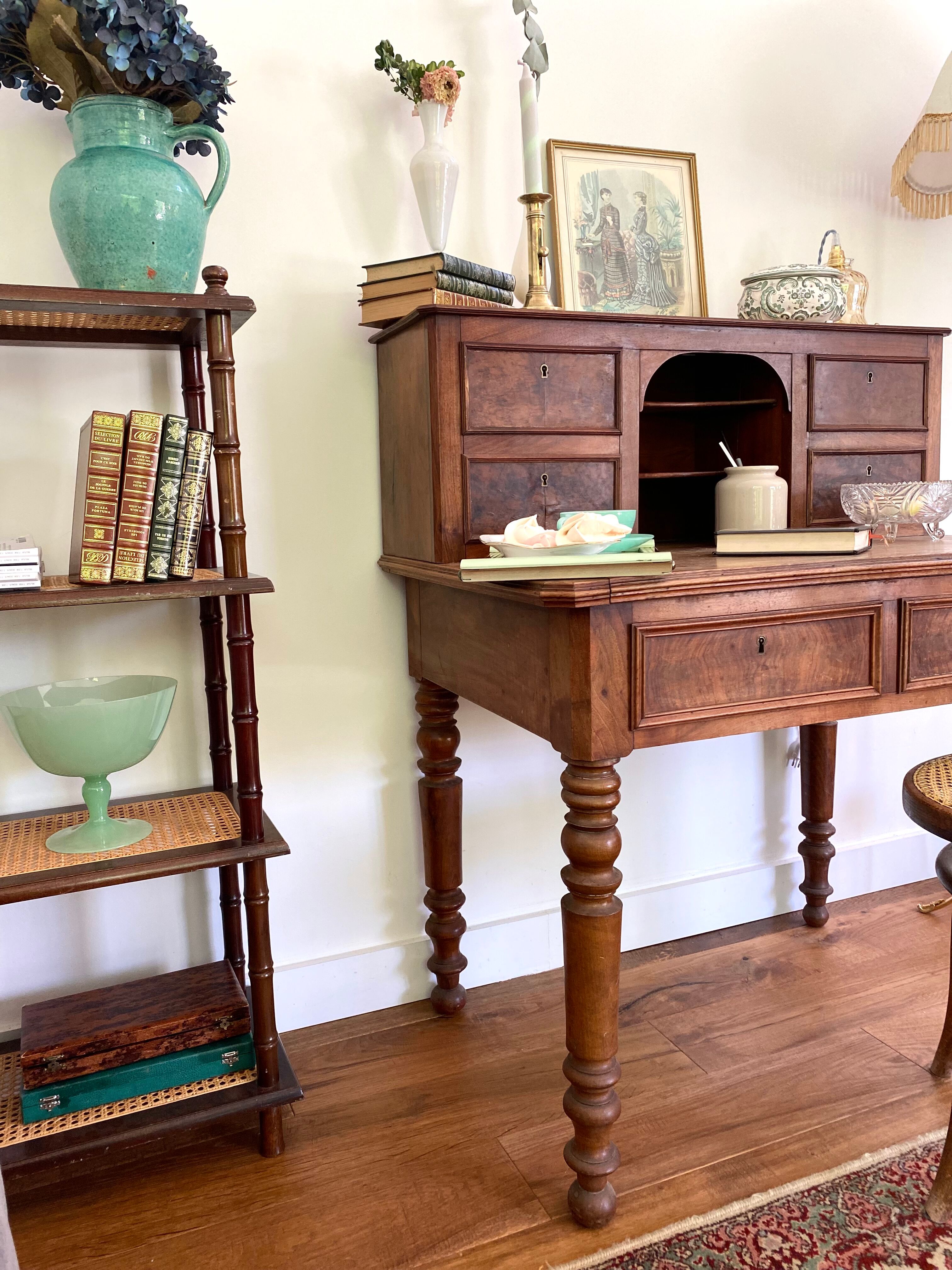 Vintage antique wooden desk