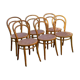 Set of 6 caned bistro chairs