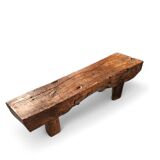 Brutalist /oak coffee / side table / 1960s /