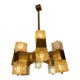 Sciolari 16-light glass and chrome chandelier, Italy 1970