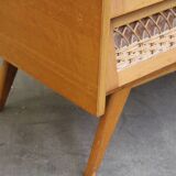 Vintage rattan dresser
