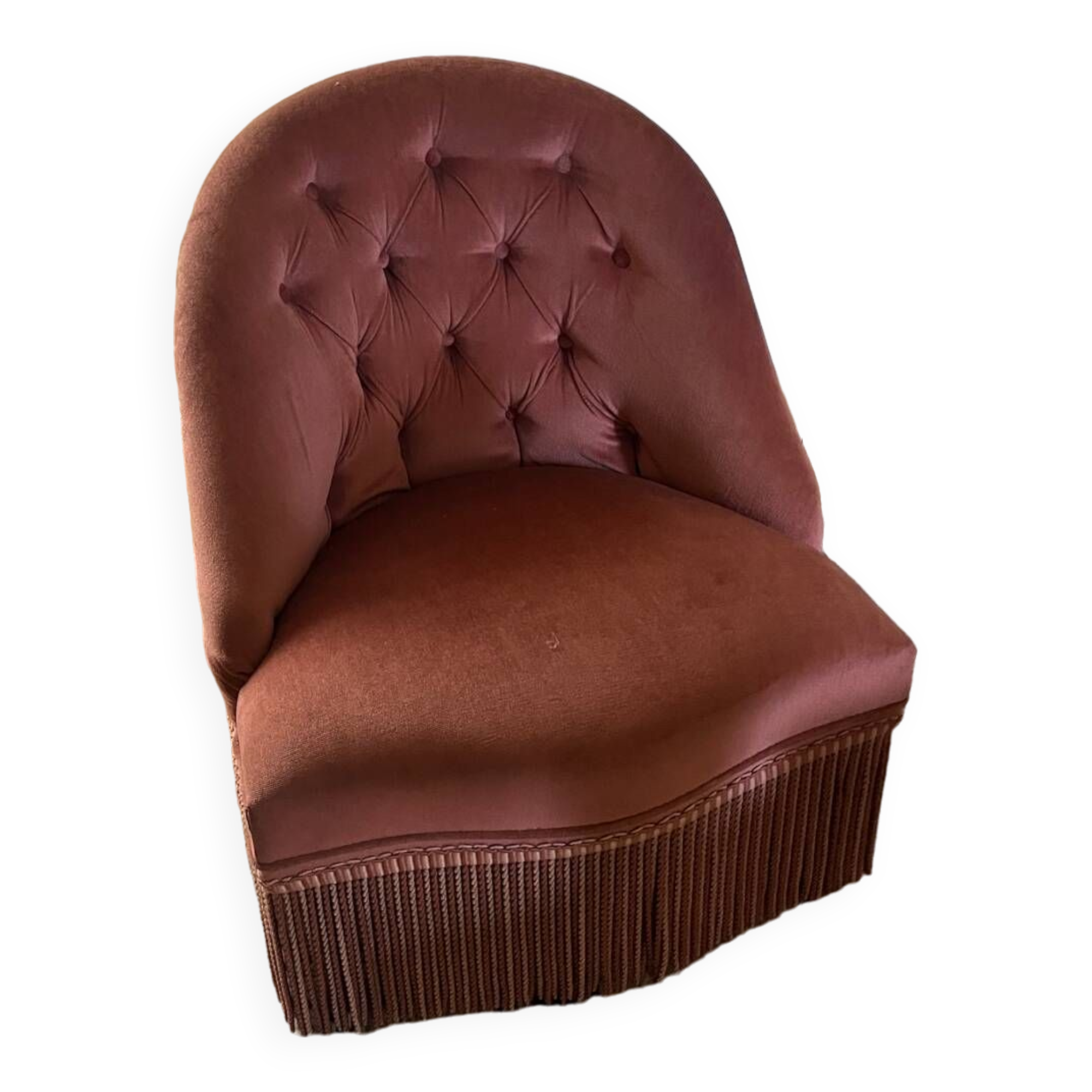 Vintage padded toad armchair
