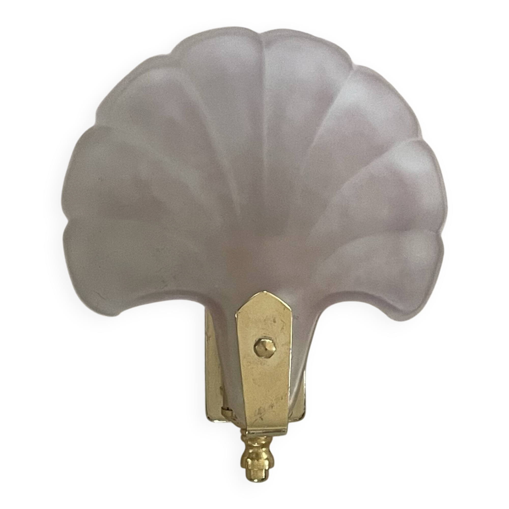 Applique coquille en verre poli vintage