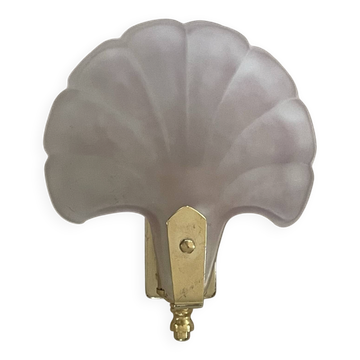 Applique coquille en verre poli vintage