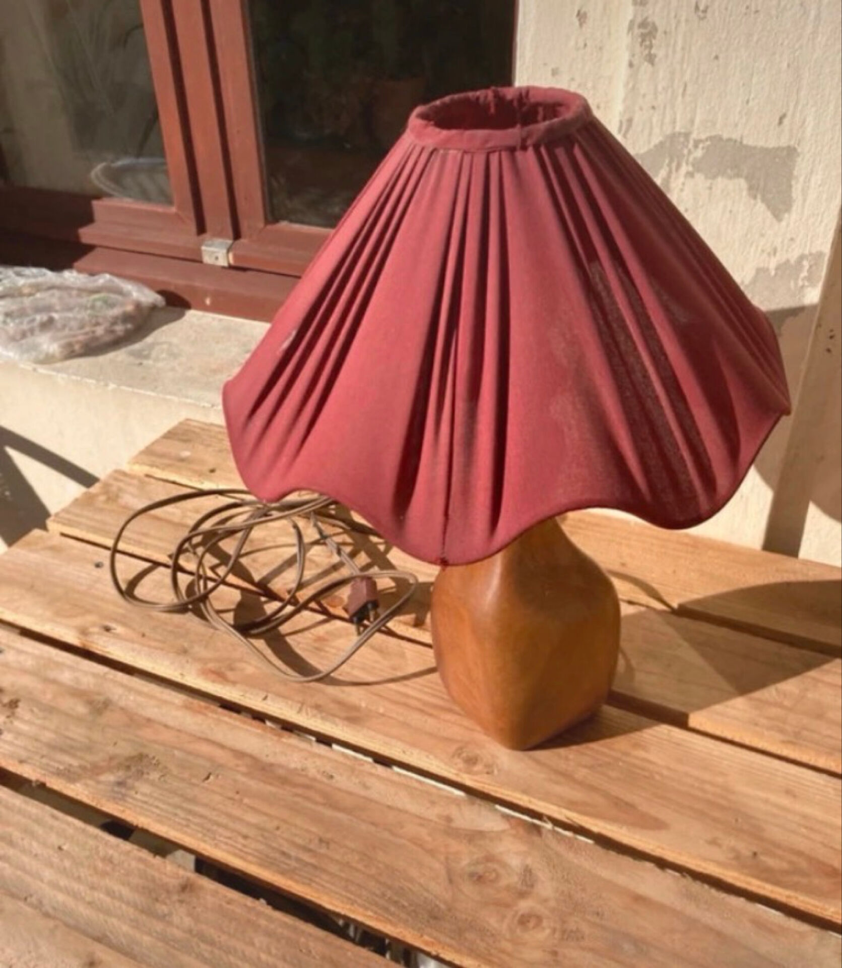 Pied de lampe design brutaliste Richard Lecompte