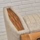 1970s, Danish lounge chair, furniture wool, oak wood, original condition.