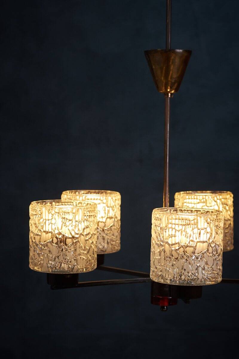 Lustre by Carl Fagerlund for Orrefors, 1950s