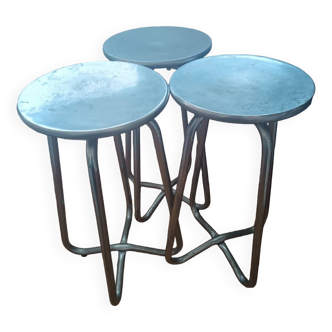 Lot de 3 tabourets de bar vintage