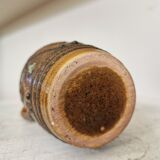 Rustic Ceramic Jug: 1970s West German Pottery Vase, Boho Decor