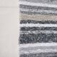 Handwoven recycled cotton rug - Grey and white