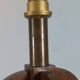 Very rare vintage pair of wooden table lamps by Temde